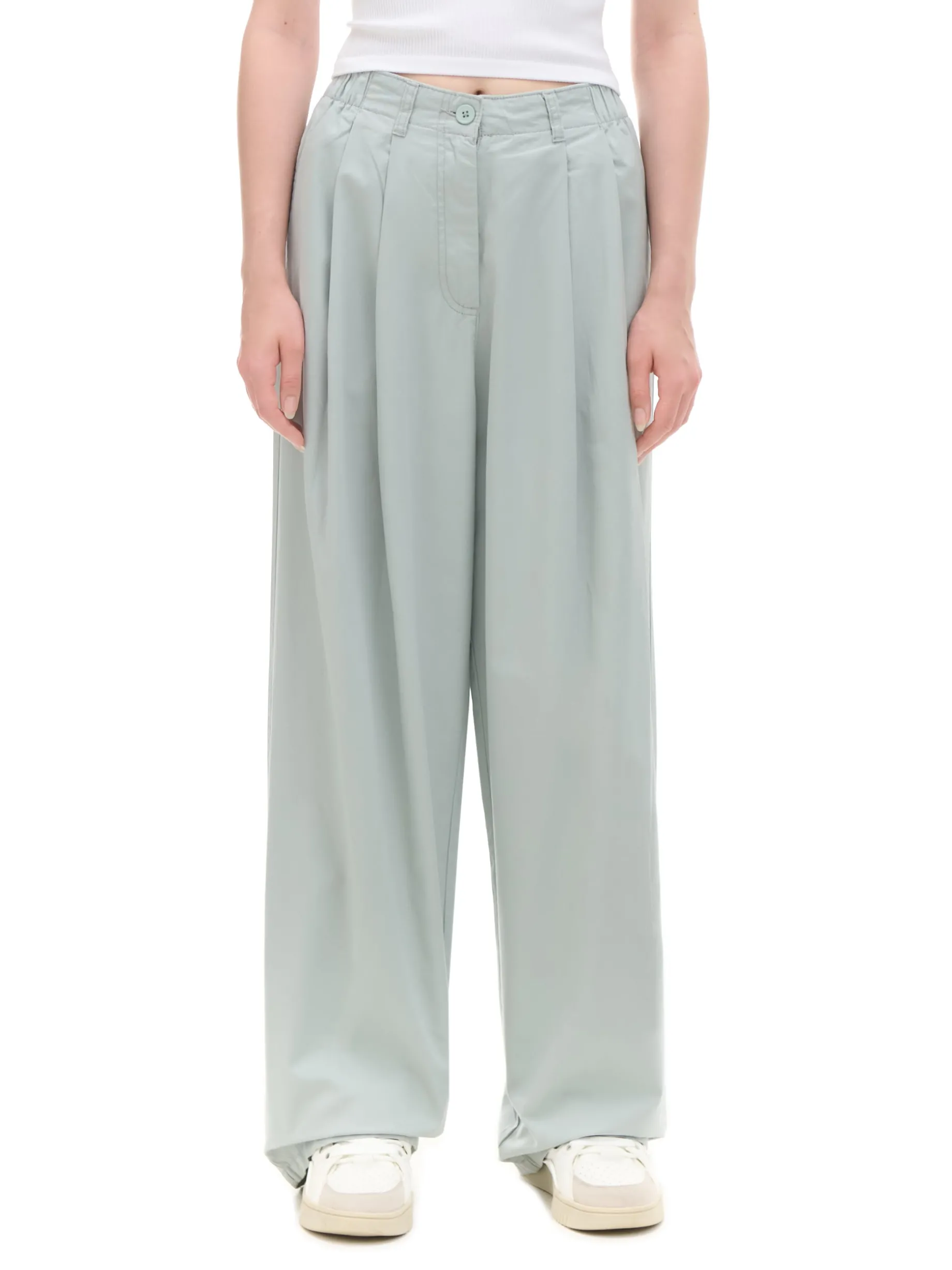Bawełniane spodnie wide leg