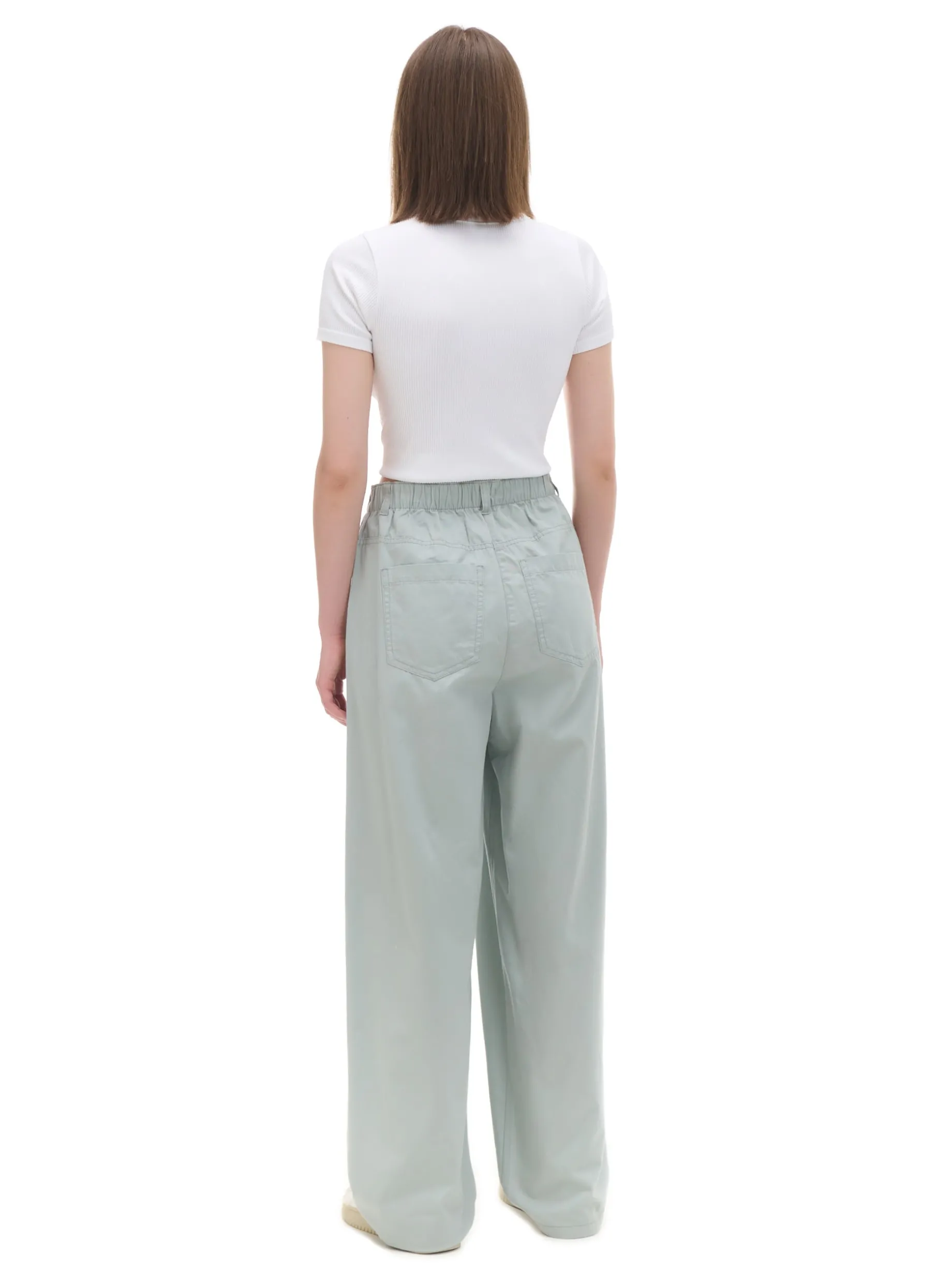 Bawełniane spodnie wide leg