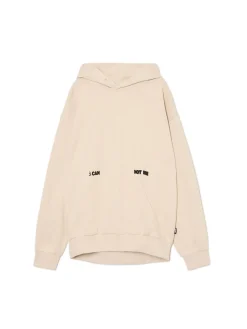 Beżowa bluza loose z kapturem