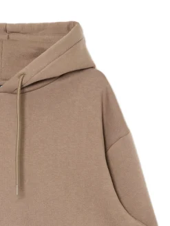 Beżowa bluza regular z kapturem