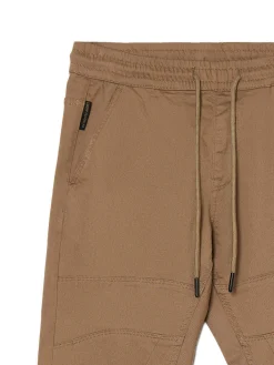 Beżowe joggery z kieszeniami cargo