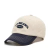 Beżowo-granatowa czapka z daszkem