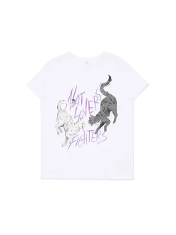 Biała koszulka z kotami