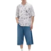 Biała wiskozowa koszula z nadrukiem