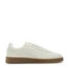 Białe sneakersy z imitacji skóry
