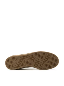 Białe sneakersy z imitacji skóry