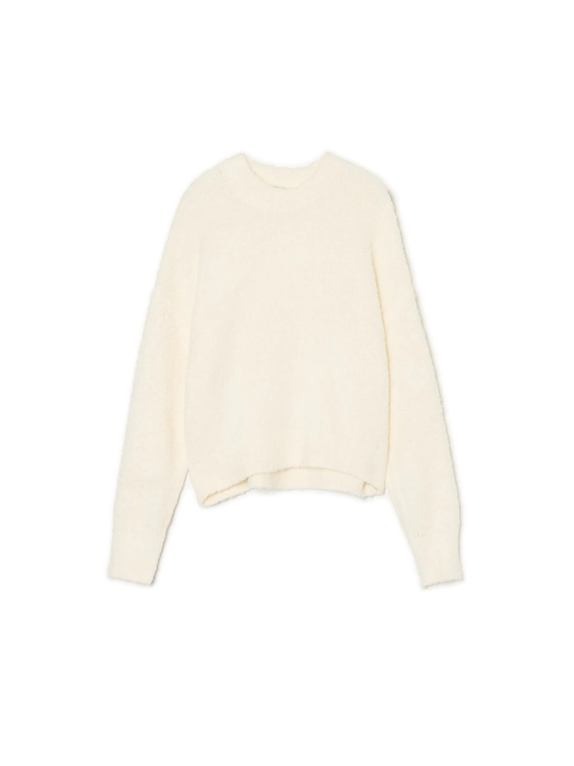 Biały gładki sweter