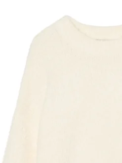 Biały gładki sweter