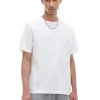 Biały T-shirt z haftem