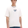 Biały T-shirt z nadrukami