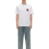 Biały T-shirt z naszywką