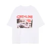 Biały świąteczny T-shirt z Gremlinami
