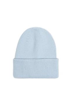 Błękitna czapka beanie z dodatkiem wiskozy
