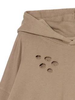 Bluza z kapturem z ozdobnymi wycięciami