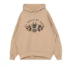 Brązowa bluza hoodie z dobermanami UNISEX