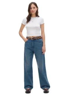 Ciemnoniebieskie jeansy baggy