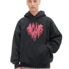 Czarna bluza z efektownym nadrukiem UNISEX