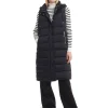 Czarna kamizelka puffer z kapturem