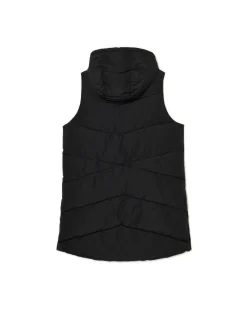 Czarna kamizelka puffer z kapturem