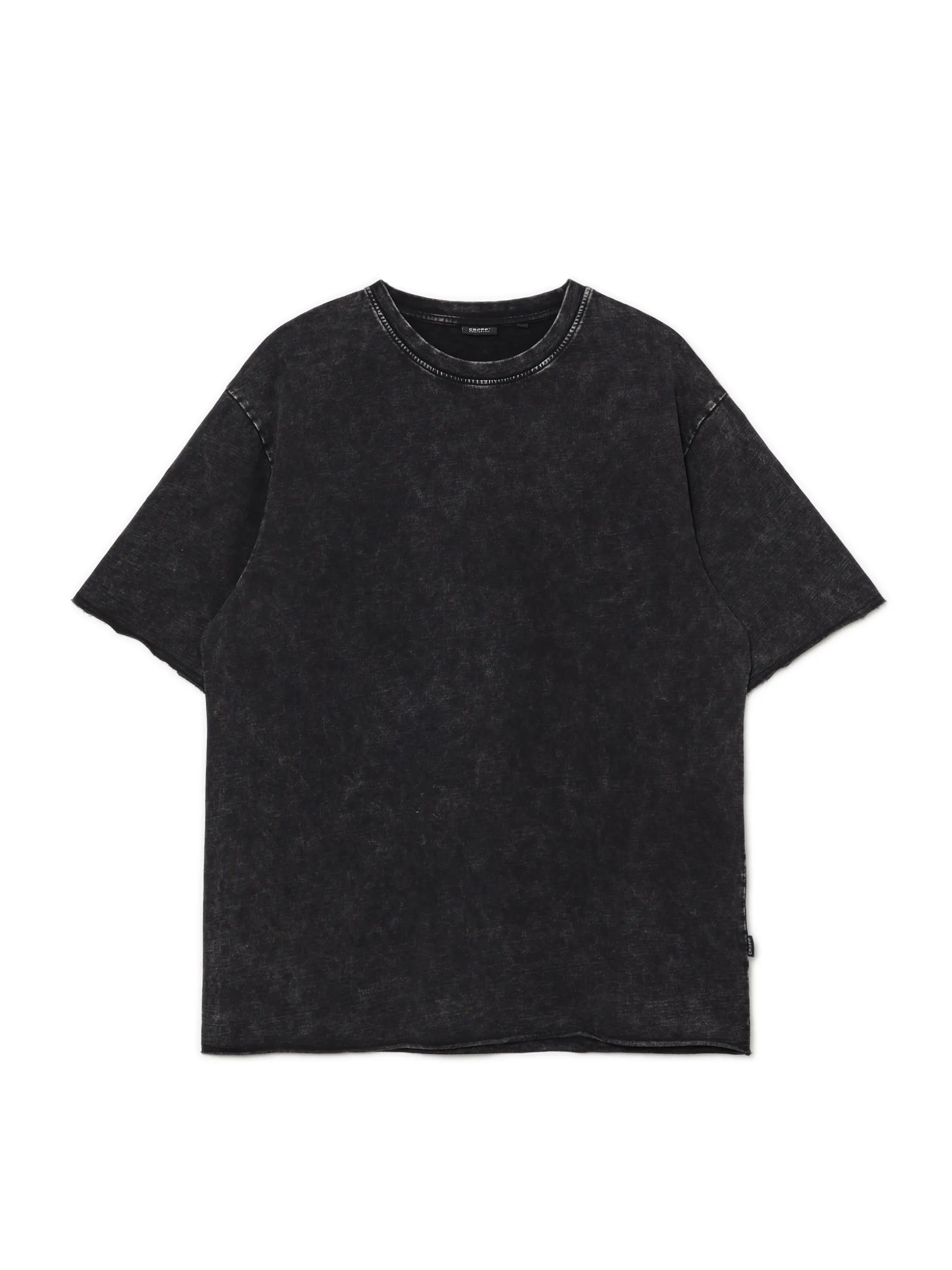 Czarna koszulka acid wash