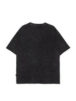 Czarna koszulka acid wash