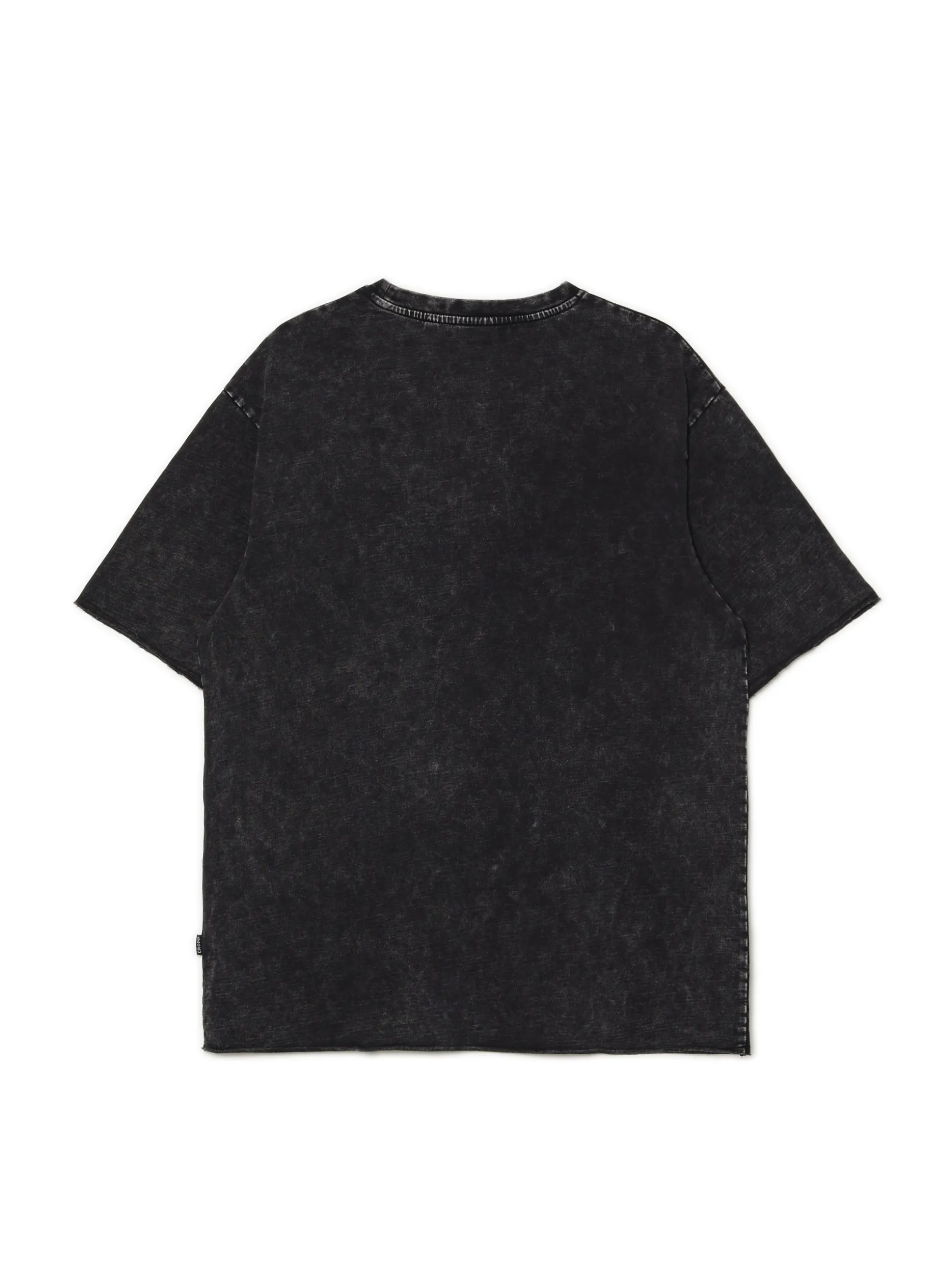 Czarna koszulka acid wash