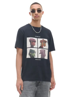Czarna koszulka Gorillaz