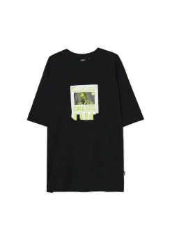 Czarna koszulka z aplikacją Beetlejuice UNISEX