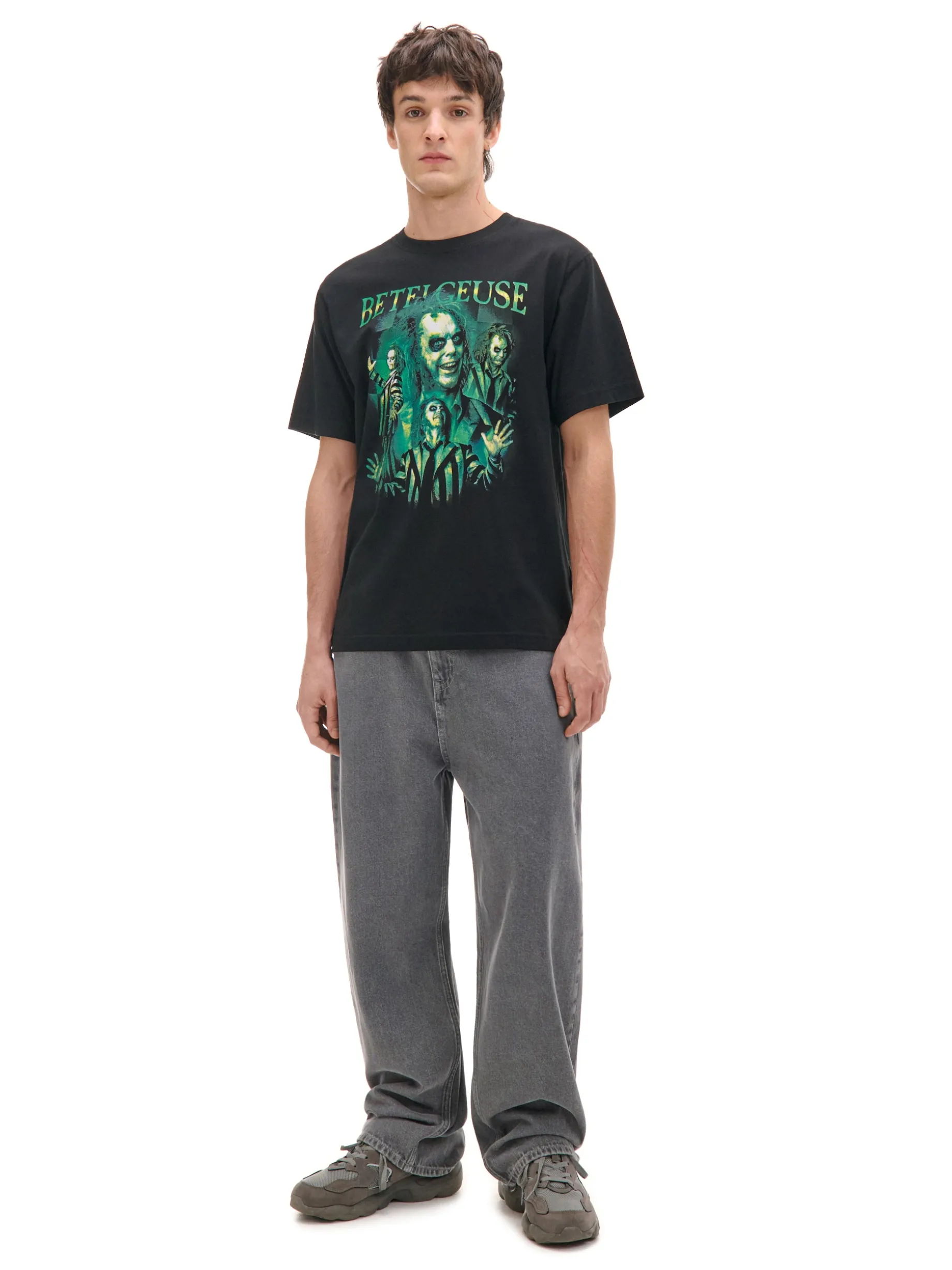 Czarna koszulka z nadrukiem Beetlejuice UNISEX