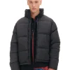 Czarna kurtka puffer ze stójką