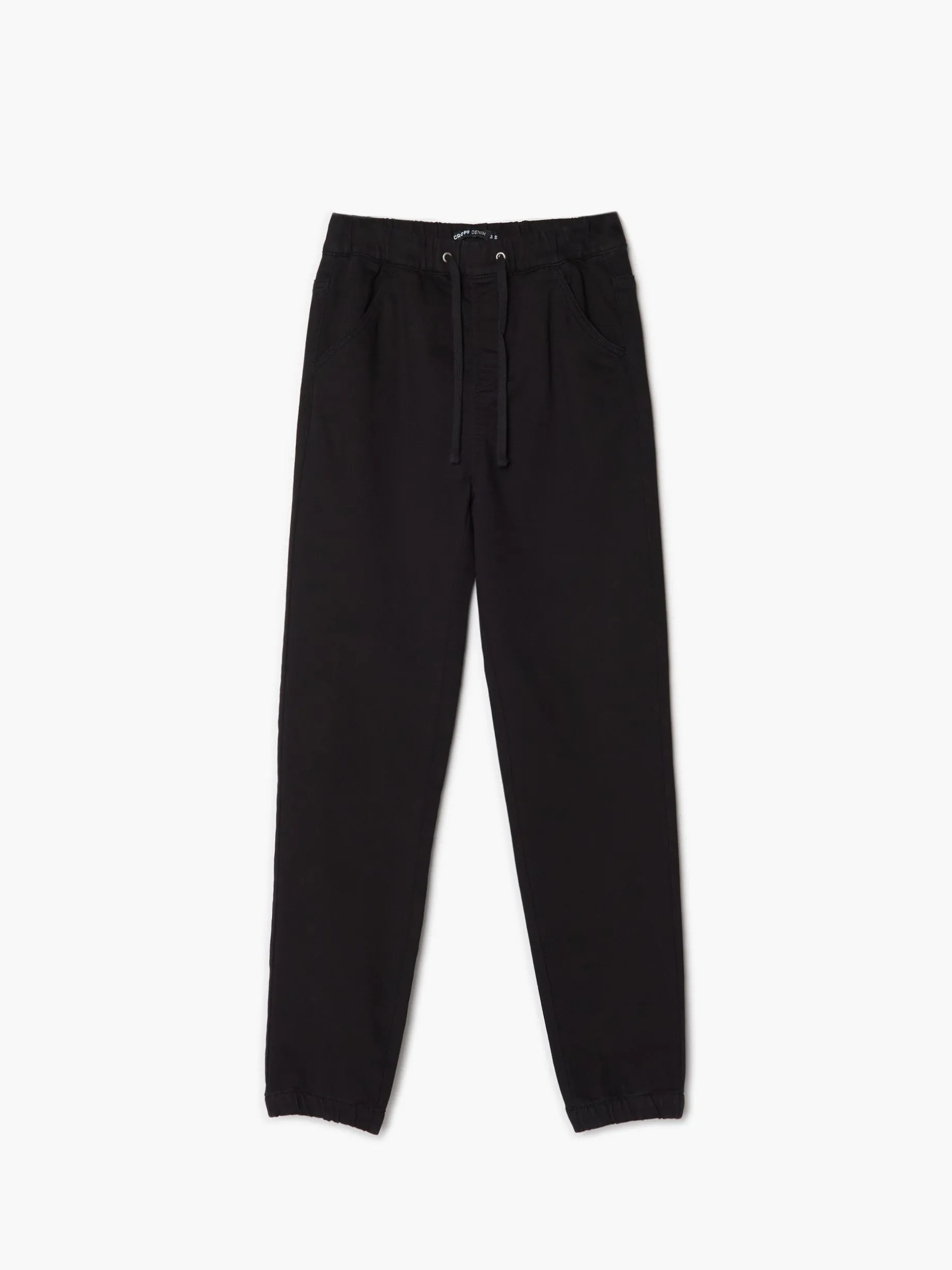 Czarne jeansowe joggery slim