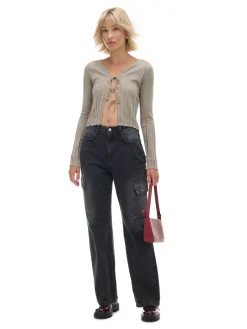 Czarne jeansy baggy
