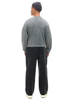 Czarne jeansy baggy