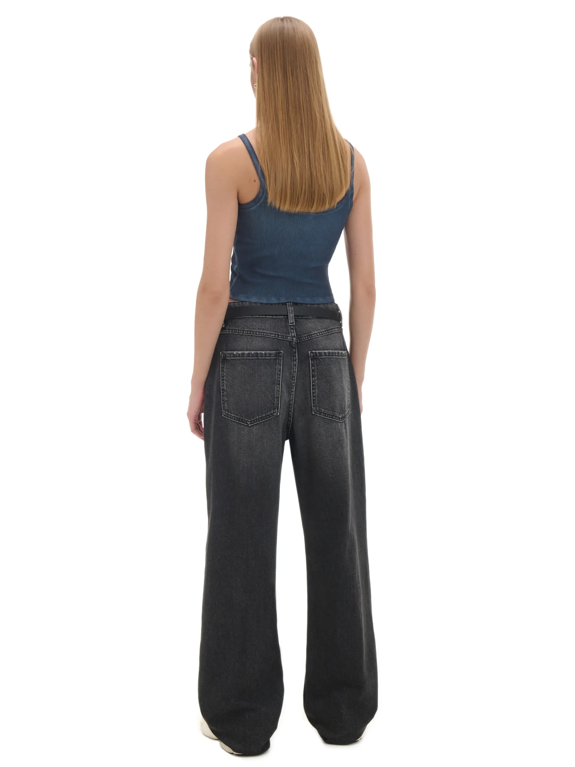 Czarne jeansy baggy