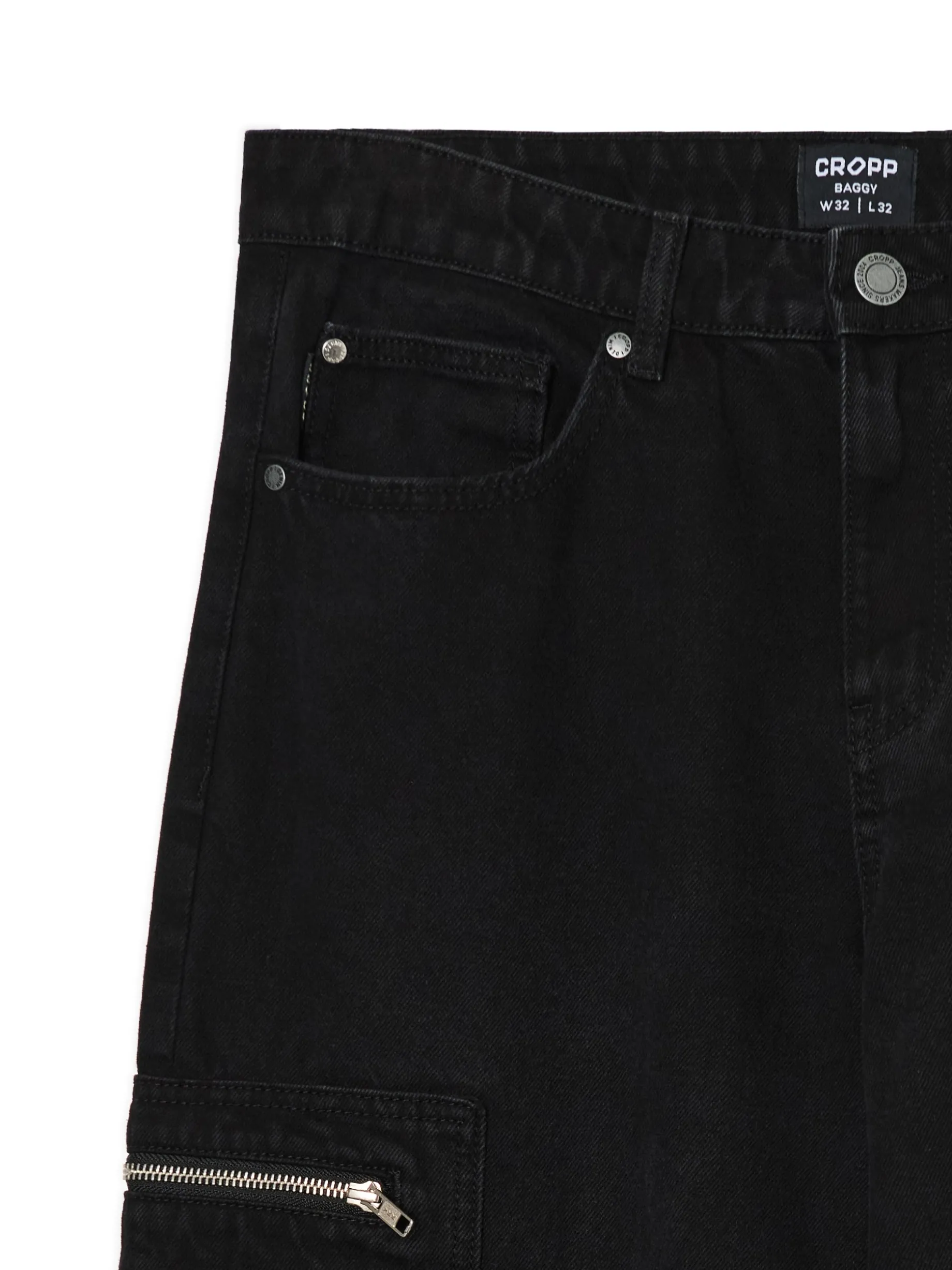Czarne jeansy baggy balloon