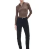 Czarne jeansy mom slim