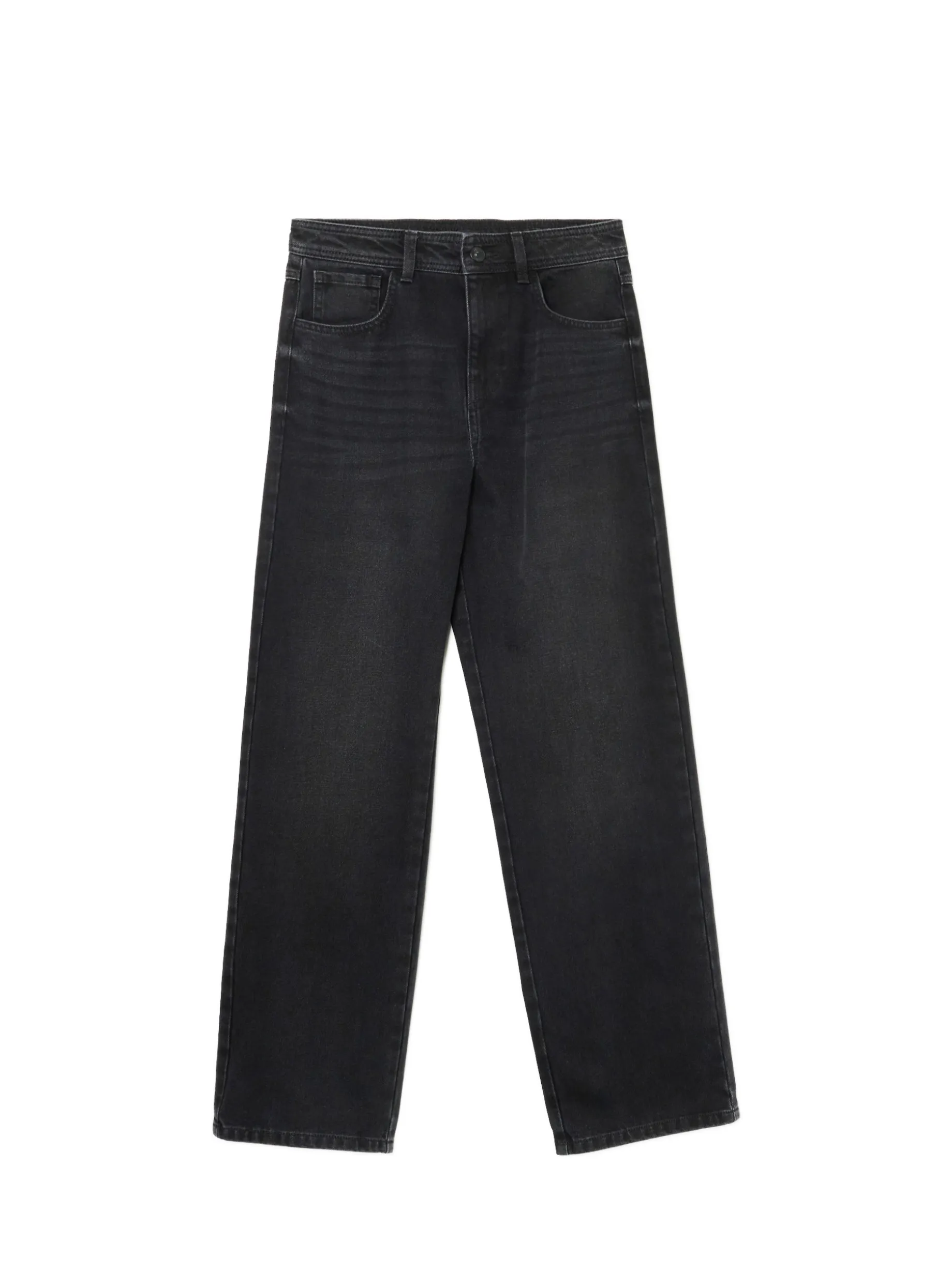 Czarne jeansy straight PETITE