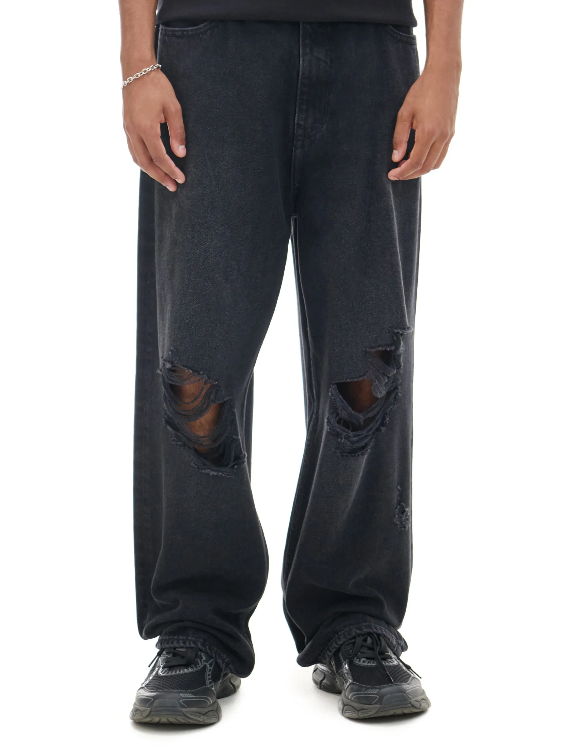 Czarne jeansy super baggy