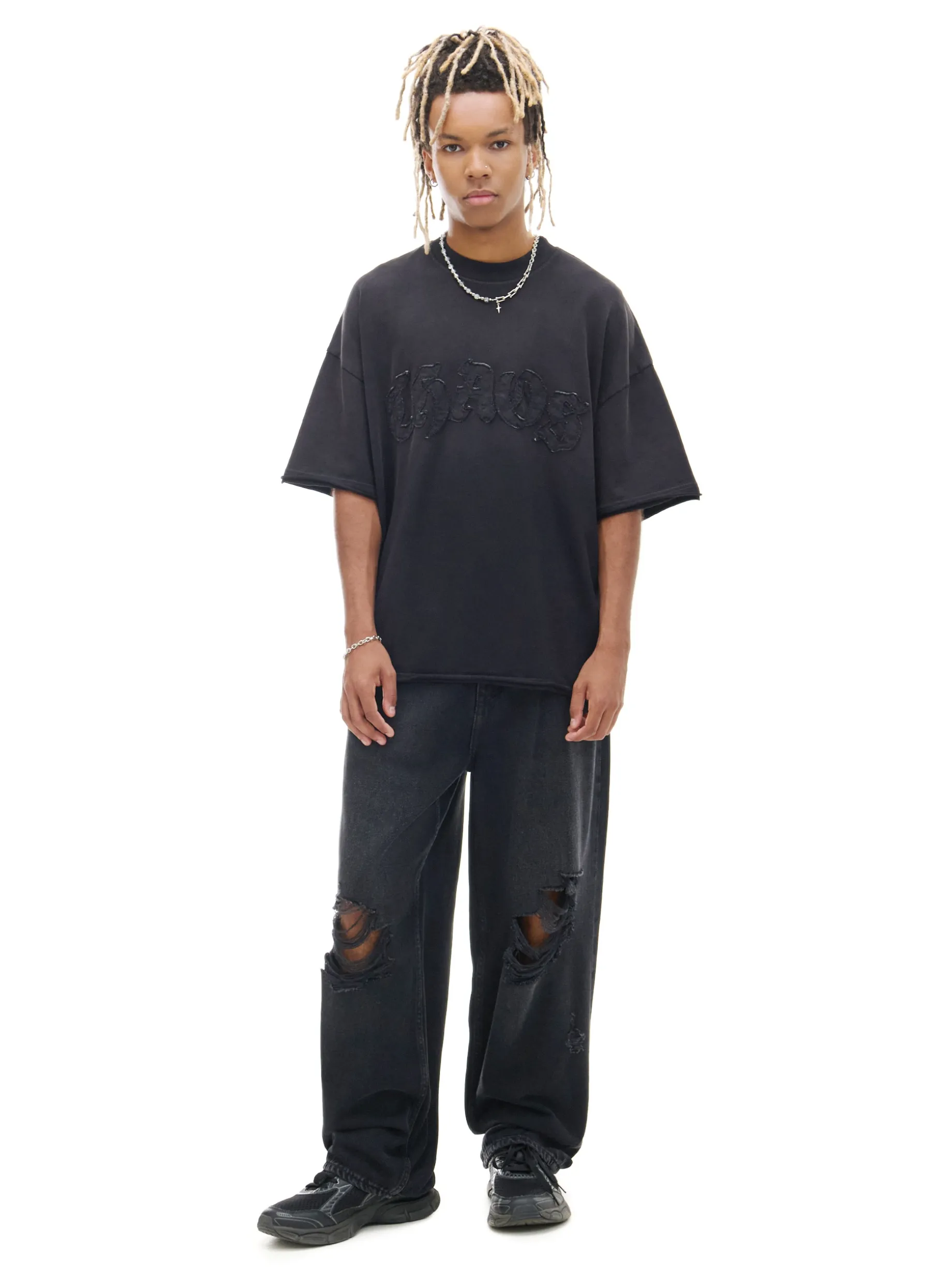 Czarne jeansy super baggy