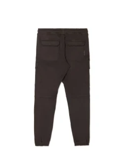 Czarne joggery basic z kieszeniami cargo