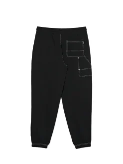 Czarne joggery z białym przeszyciem