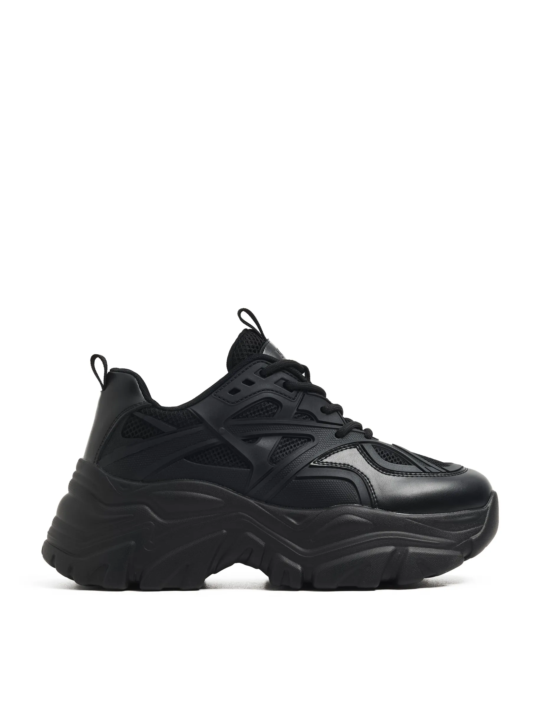 Czarne sneakersy chunky