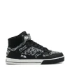 Czarne sneakersy z komiksowym nadrukiem