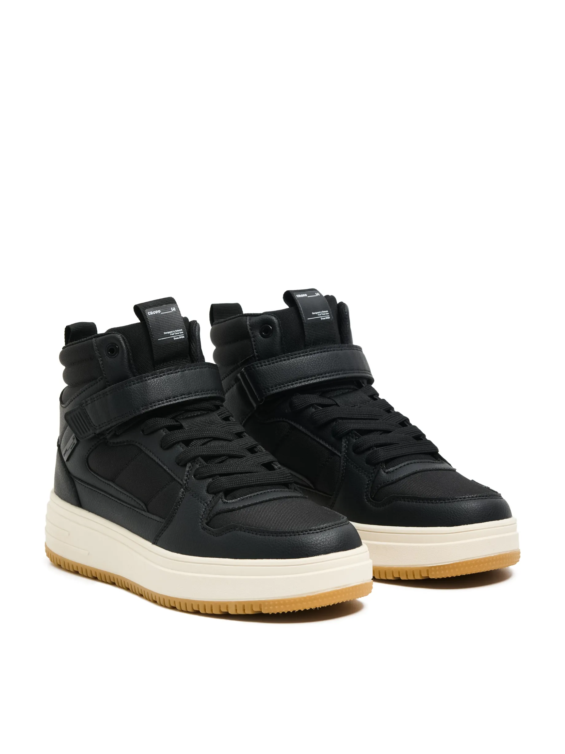 Czarne sneakersy za kostkę