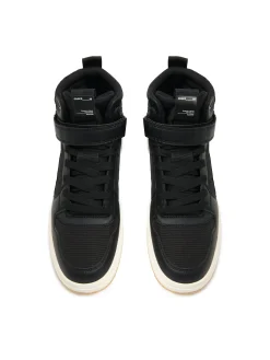 Czarne sneakersy za kostkę