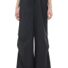 Czarne spodnie wide leg