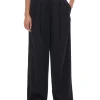 Czarne spodnie wide leg