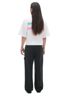 Czarne spodnie wide leg
