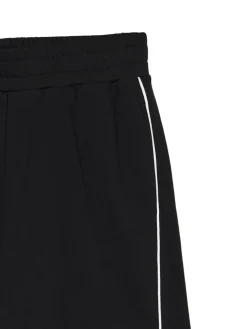Czarne spodnie wide leg z wysokim stanem