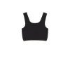 Czarny crop top na ramiączkach